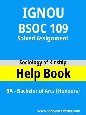 BSOC 109 Solved Assignment