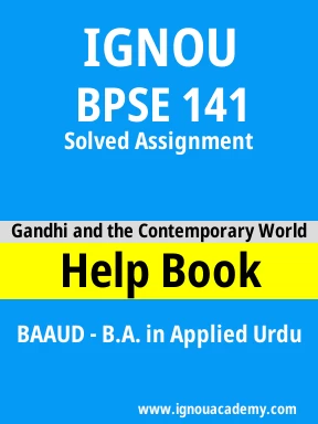 BPSE 141 Solved Assignment