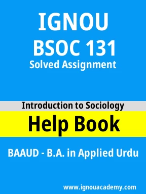 BSOC 131 Solved Assignment