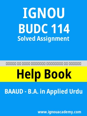 BUDC 114 Solved Assignment