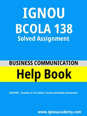 BCOLA 138 Solved Assignment
