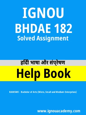 BHDAE 182 Solved Assignment