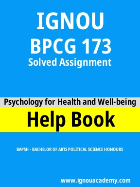 BPCG 173 Solved Assignment