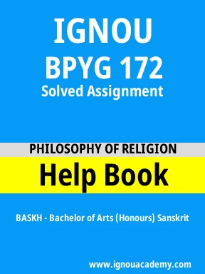 BPYG 172 Solved Assignment