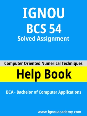 BCS 54 Solved Assignment