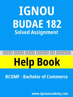 BUDAE 182 Solved Assignment