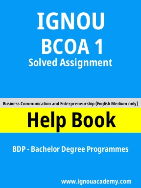 BCOA 1 Solved Assignment