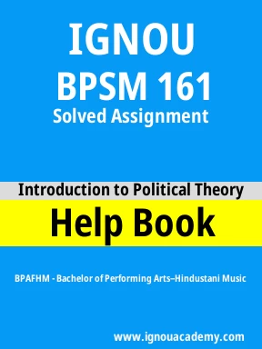 BPSM 161 Solved Assignment