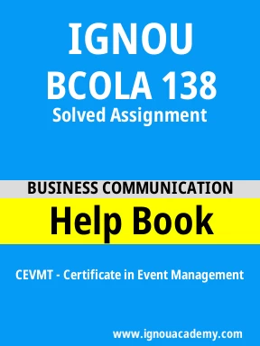 BCOLA 138 Solved Assignment