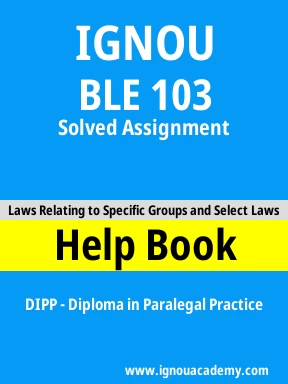 BLE 103 Solved Assignment