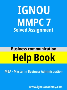 MMPC 7 Solved Assignment