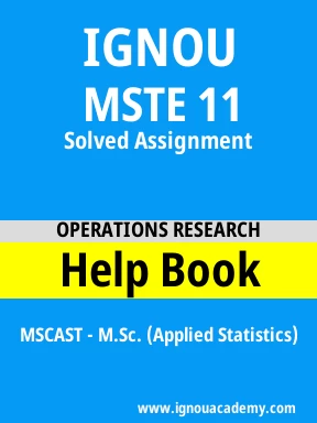 MSTE 11 Solved Assignment
