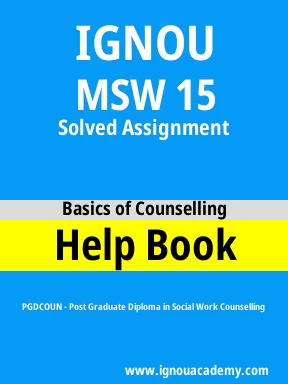 MSW 15 Solved Assignment